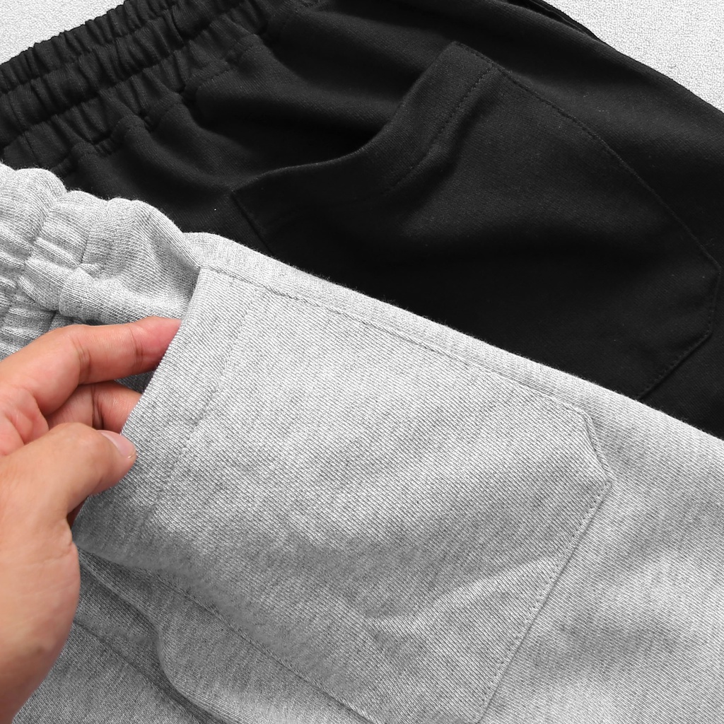 Quần short nỉ thể thao SAT chất vải nỉ da cá khô thoáng trẻ trung dày dặn co giãn nhẹ NI04