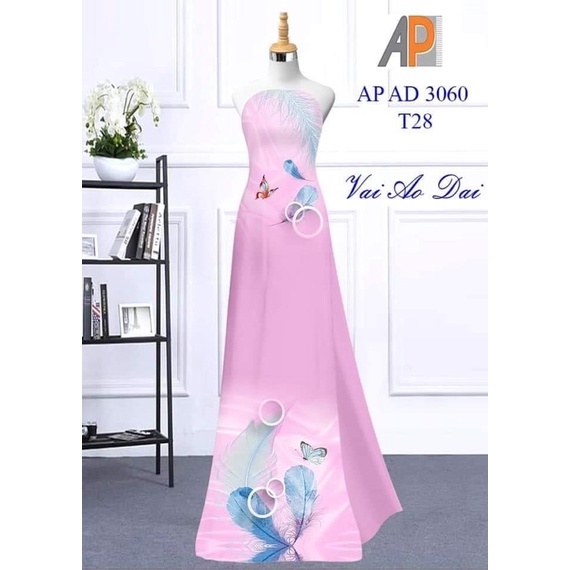 Vải Áo Dài 3D hoạ tiết cánh bướm.Có clip vải thật