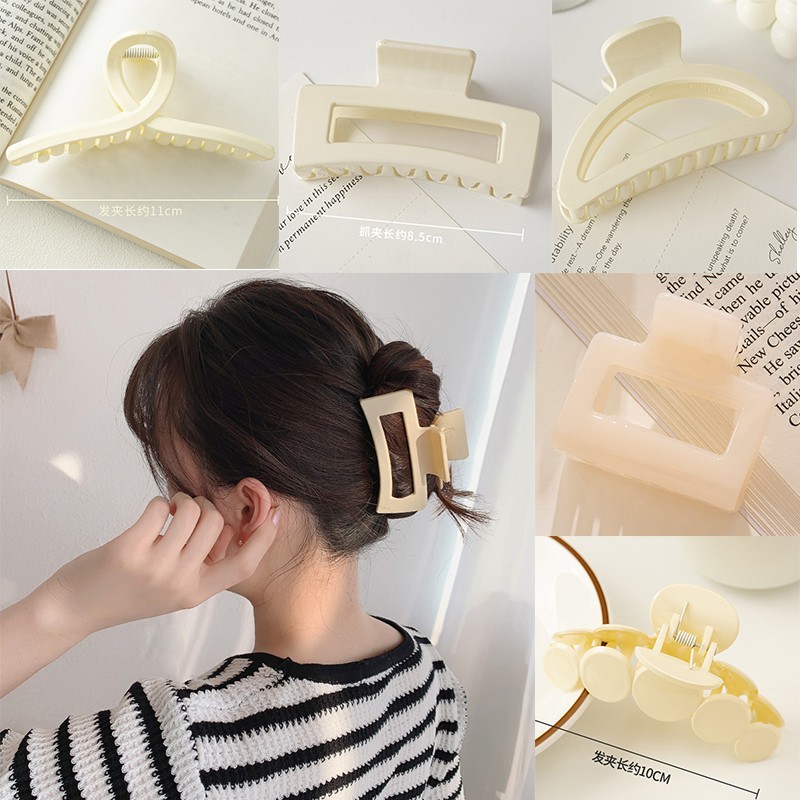 Kẹp tóc bằng nhựa acrylic phong cách Hàn Quốc thời trang cho nữ