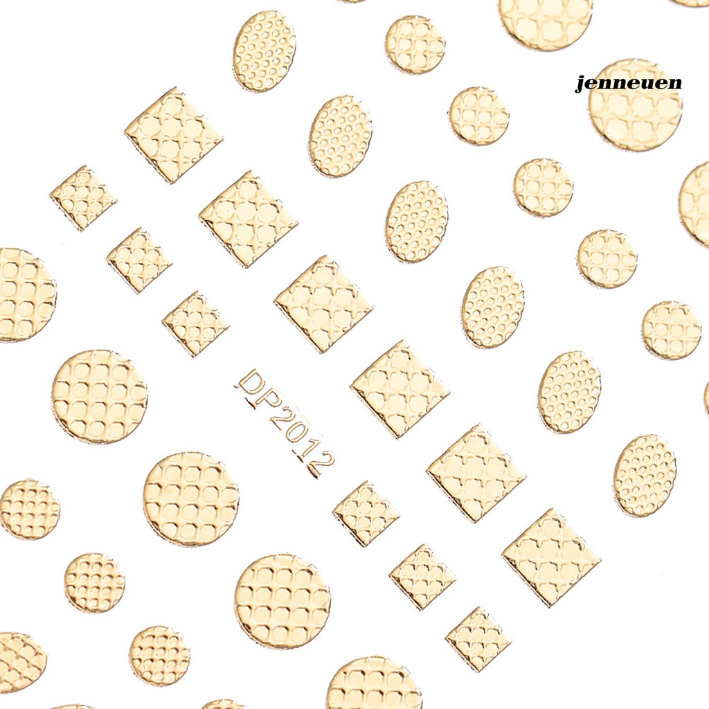 [Hàng mới về] Miếng Dán Trang Trí Móng Tay Họa Tiết Hình Học Đơn Giản Dành Cho Bạn Nữ
