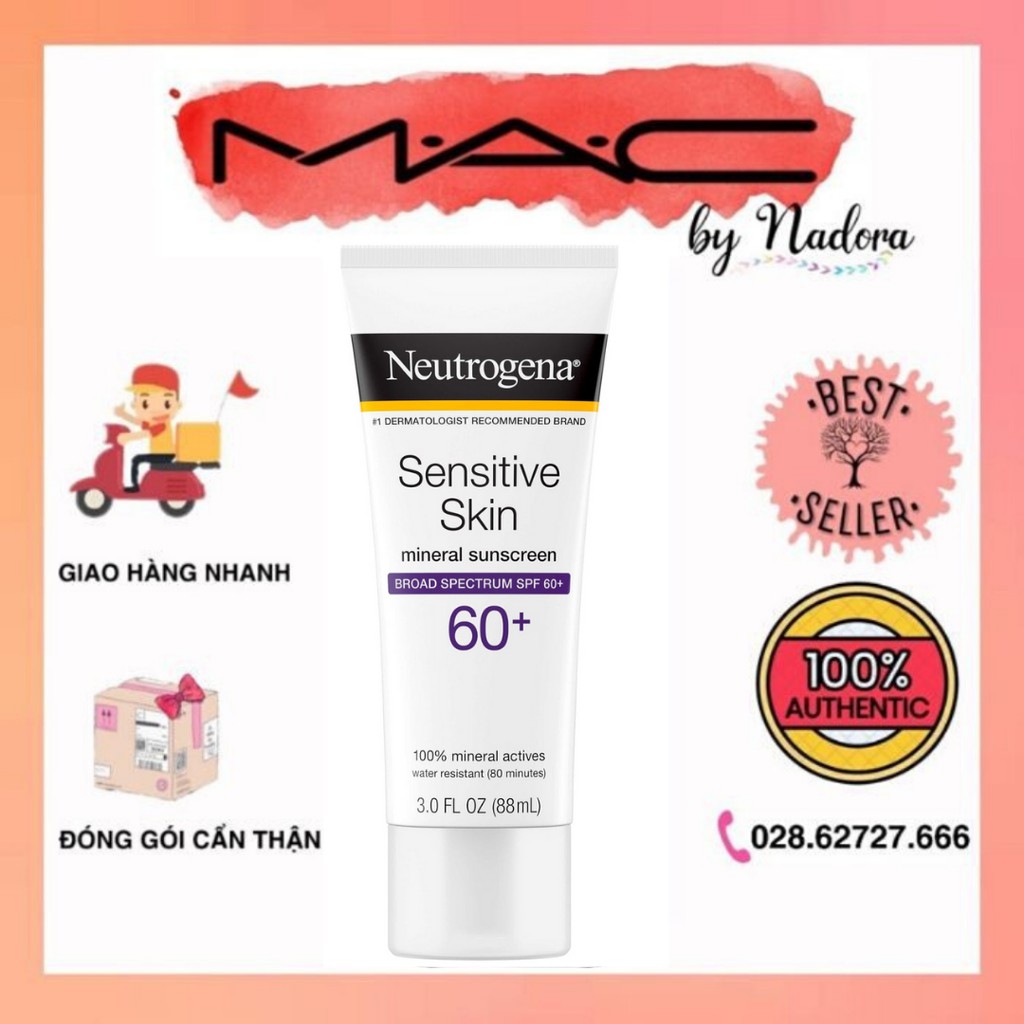 KEM CHỐNG NẮNG CHO DA NHẠY CẢM Neutrogena Sensitive Skin Sunscreen SPF 60+