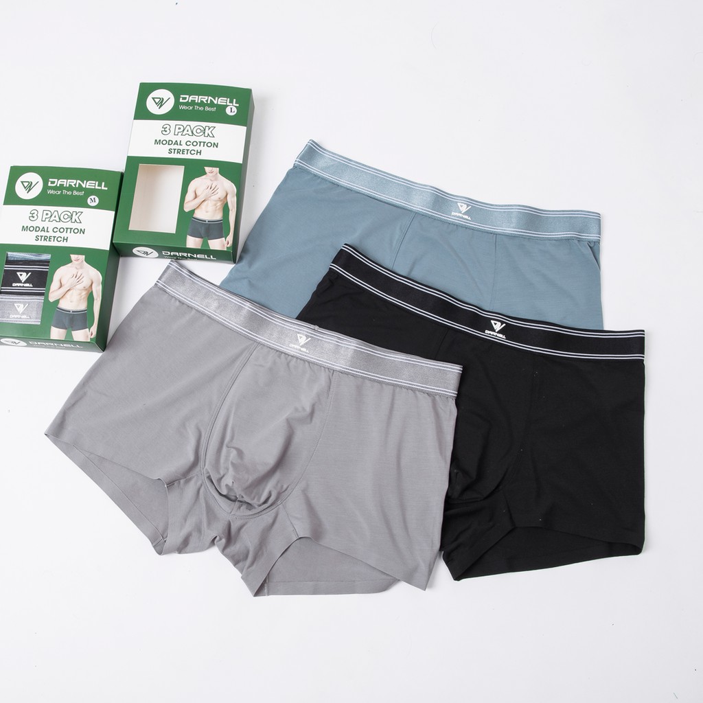 Quần lót nam boxer DARNELL sợi cotton organic cao cấp siêu thoáng khí mềm mại DN177
