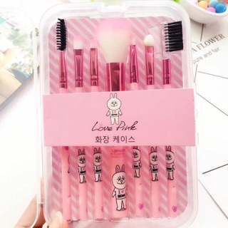 Bộ 7 Cọ Trang Điểm Đa Năng LOVE PINK - Hàn Quốc