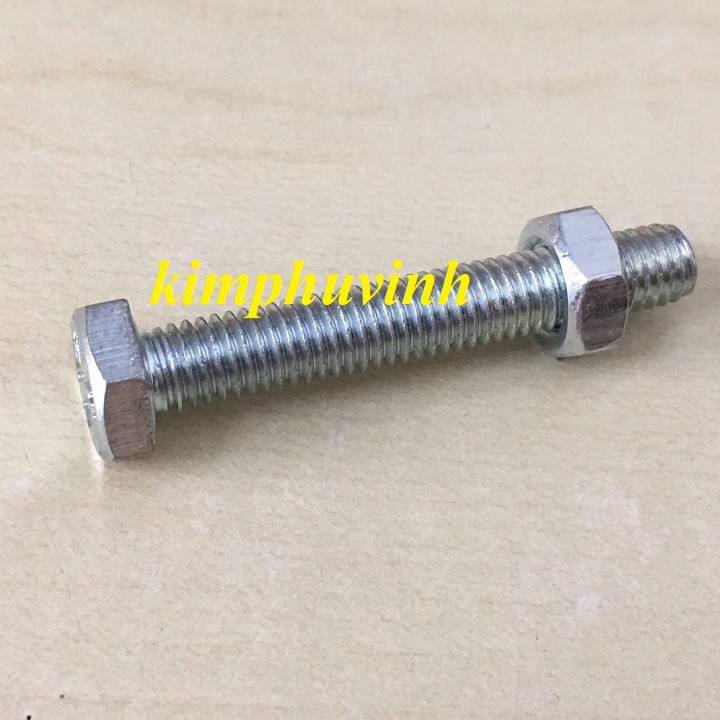 50 BỘ -  M6x40mm BULONG LỤC GIÁC - BULON 6LI