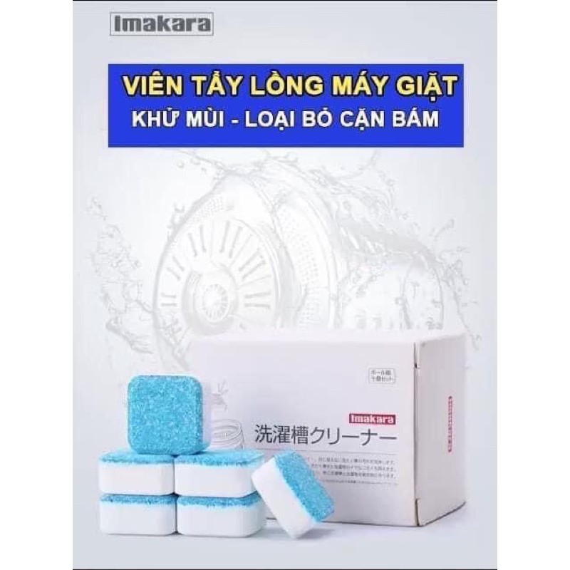 Viên Tẩy Lồng Máy Giặt - Làm Sạch Máy Giặt - Vệ Sinh Sạch Vết Bẩn, Loại Bỏ Lông, Cặn, Tóc