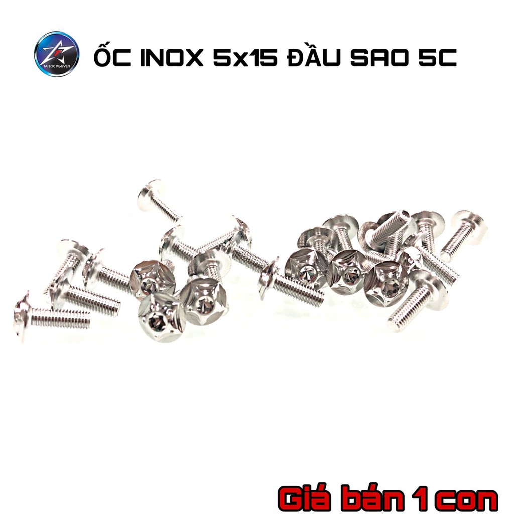 ỐC INOX SALAYA ĐẦU SAO SIZE 5LI - 6LI - 8LI