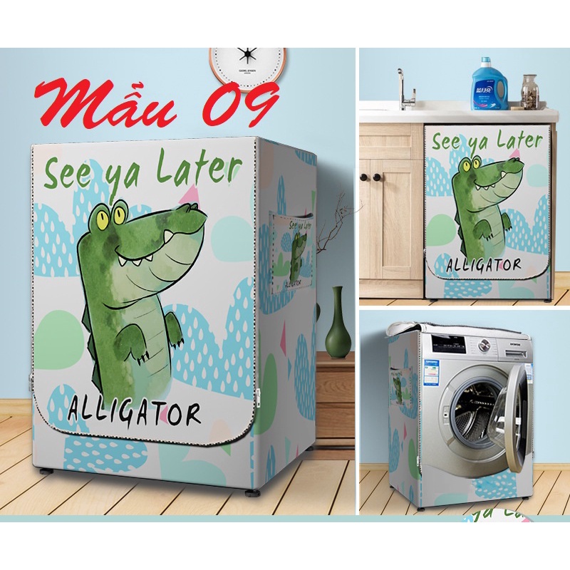 Vỏ bọc máy giặt lồng ngang, cửa trước, áo trùm bạt phủ siêu bền chống mưa nắng Dotina