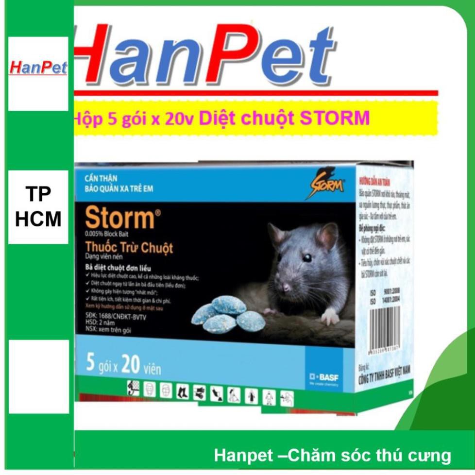 Combo 1 hộp 5 gói loại gói lớn 20 viên Thuốc Diệt Chuột Storm CHỐNG ĐÔNG MÁU