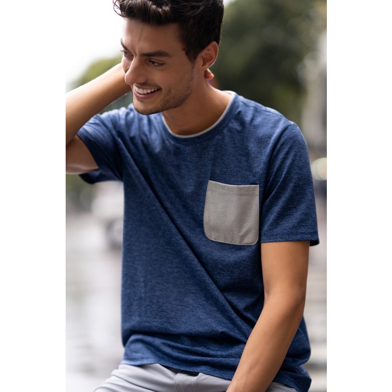 Áo Thun T-Shirt Nam túi ngực DGCs - WAT1814M-M1