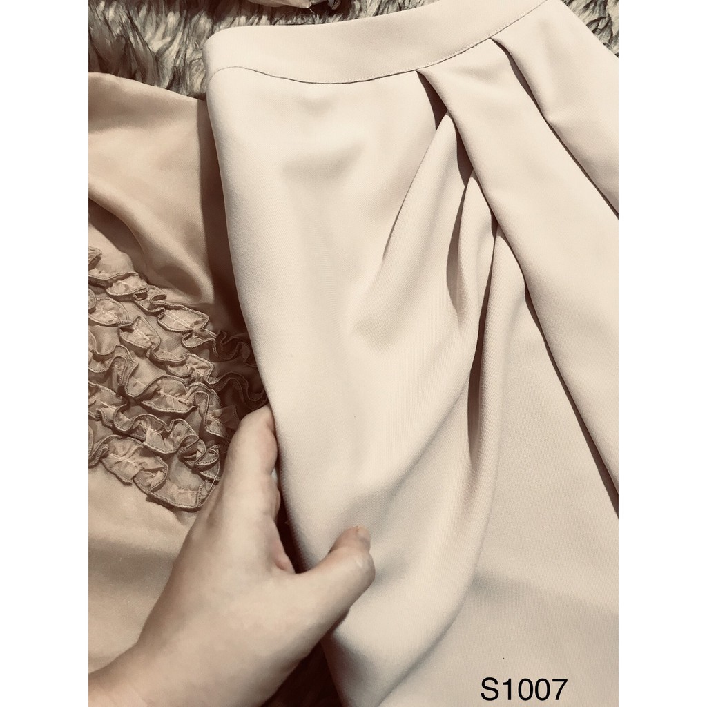 [ xả kho ] MiD Set hàng thiết kế chuẩn sang trọng quý phái màu be S1007 Mie Design ảnh thật