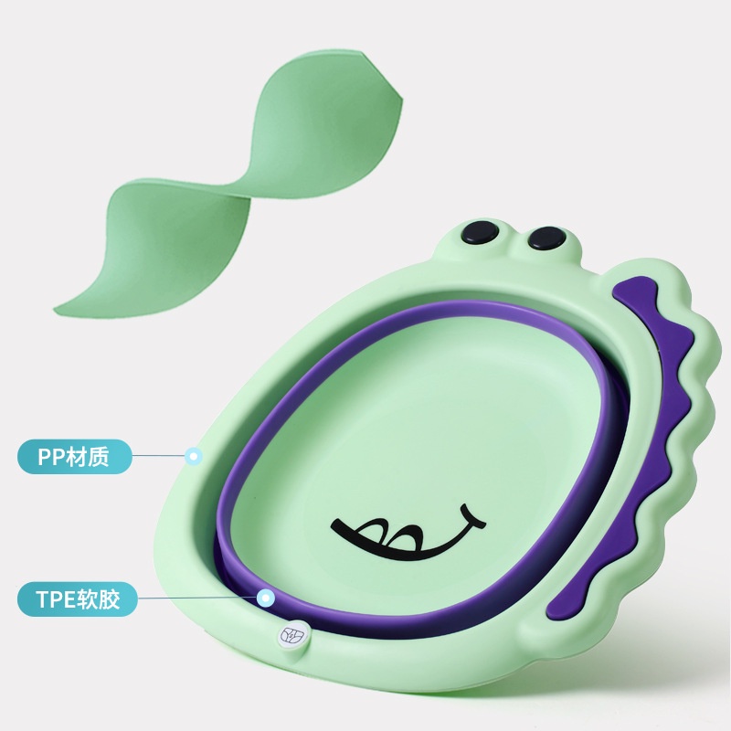 Chậu Rửa Mặt Gấp Gọn Khủng Long, Thau Xếp Gọn Silicon Thiết Kế Thông Minh Tiện Lợi, Tiết Kiệm Không Gian Thị Nắng Store