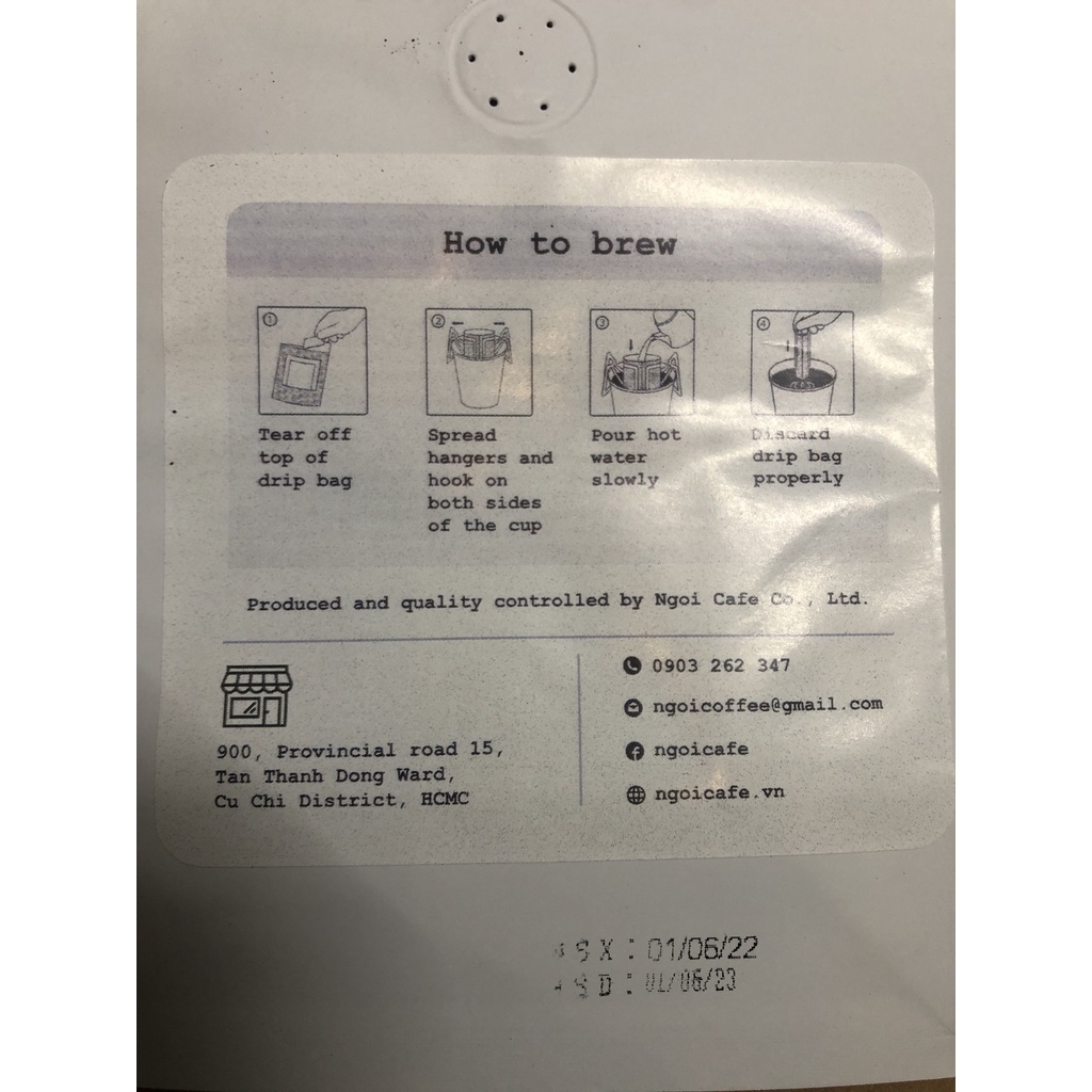 Cà phê phin giấy tiện lợi đậm đà Ngồi Cafe túi 10 gói