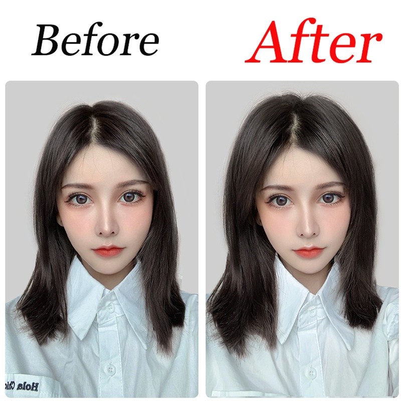 Miếng Dán Tóc Giả Từ Sợi Tổng Hợp Tự Nhiên Dạng Kẹp Tàng Hình