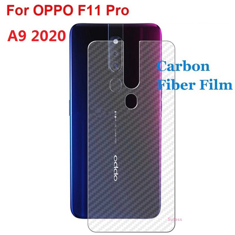 Miếng dán sợi cacbon trong suốt cho mặt sau điện thoại OPPO A91 A31 F11 Pro A9 2020 A5 2020 Find X2 Pro