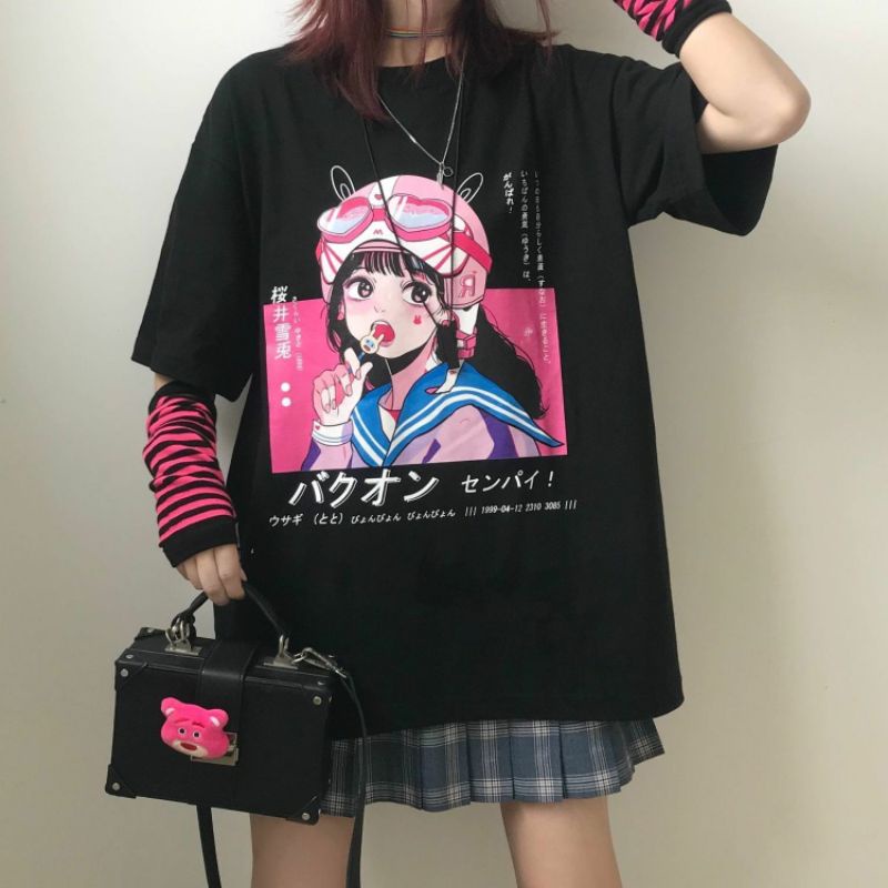 Áo phông nữ form rộng phong cách nhật bản, áo thun nữ tay lỡ Dory's Closet SMKZ06