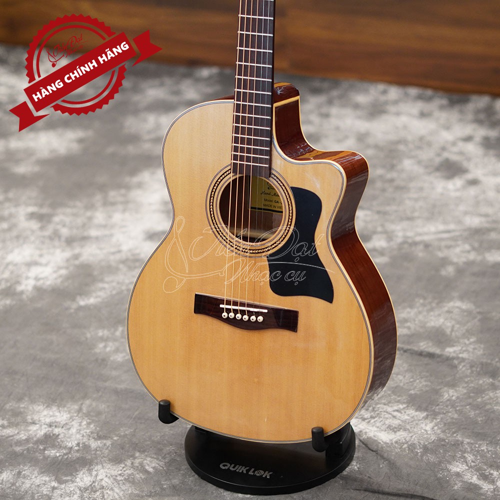 Đàn Guitar Acoustic Việt Nam Mặt Gỗ Thông Nguyên Tấm Cao Cấp Nhạc Cụ Tiến Đạt -  Kèm Phụ Kiện GA - Bảo Hành 12 tháng