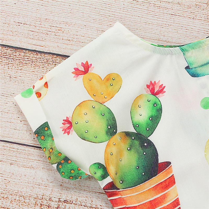 Áo thun MIKRDOO ngắn tay và quần ngắn in hoạt hình xinh xắn cho bé gái