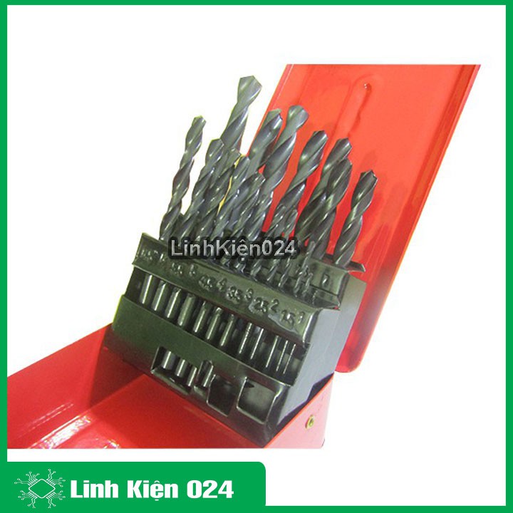 Hộp Combo 19 Mũi Khoan Đa Năng Cao Cấp Mũi Thép Đen