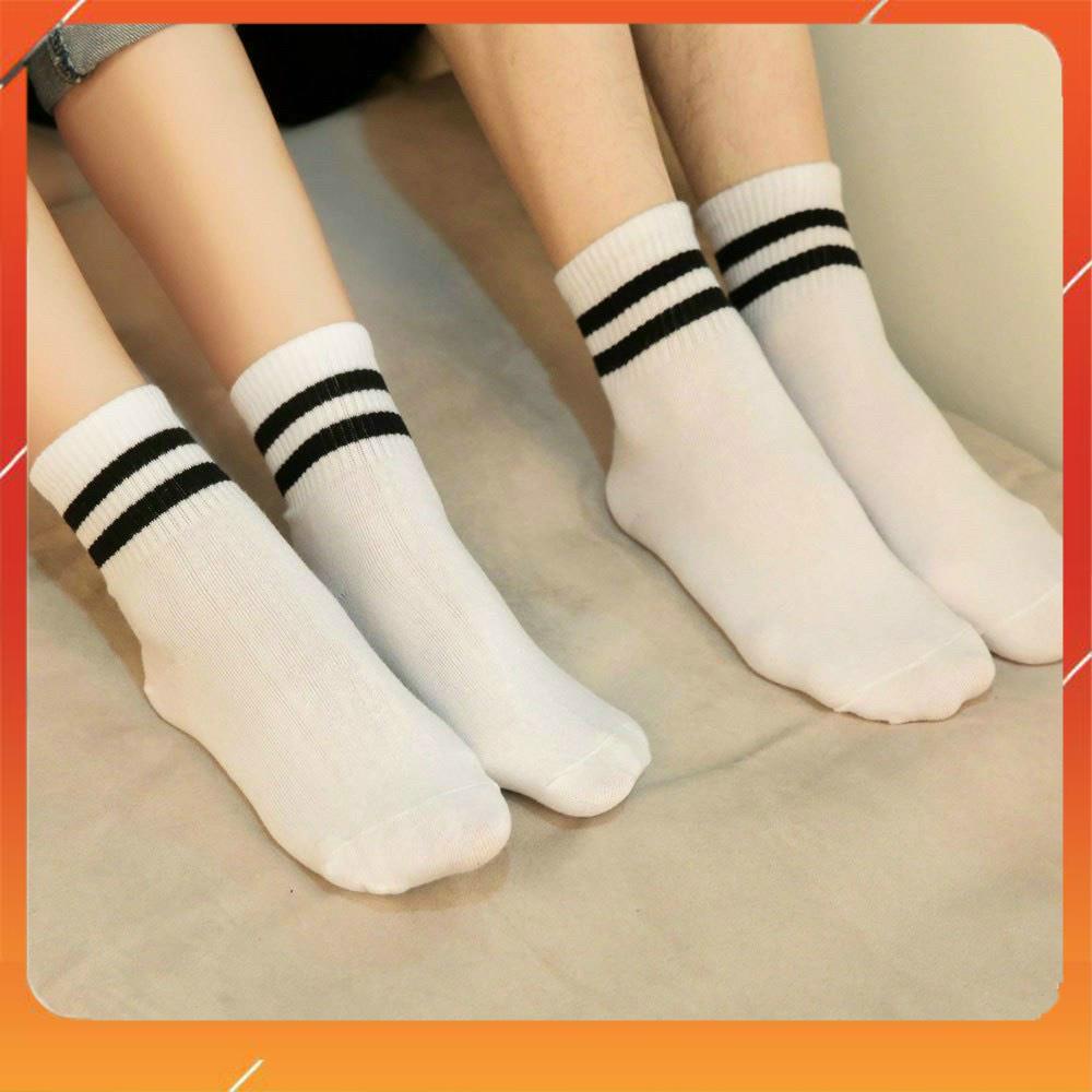 Tất thể thao kẻ cổ thấp chất liệu sợi dệt cotton cao cấp kiểu dáng năng động