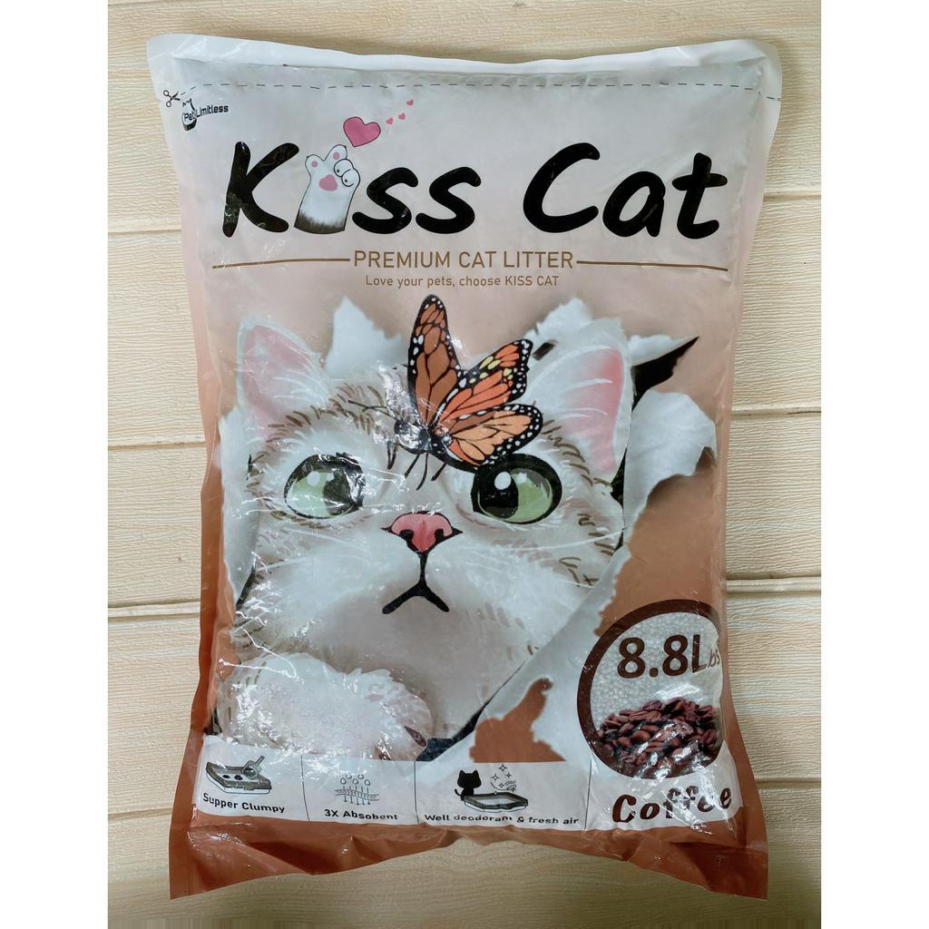 Cát vệ sinh cho mèo Kiss cat siêu thấm hút và siêu vón cục size 8.8L 4kg