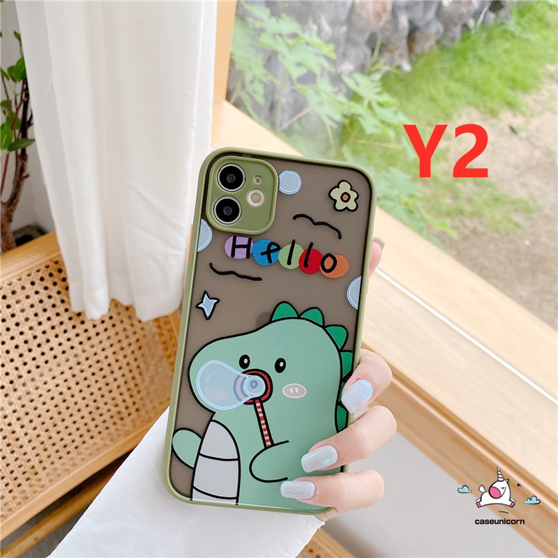 Ốp điện thoại nhám chống sốc hình khủng long cho iPhone 11 iPhone 8plus 7plus 6 6s Plus 7 8 XR XS MAX 11Pro Max SE 2020 | BigBuy360 - bigbuy360.vn