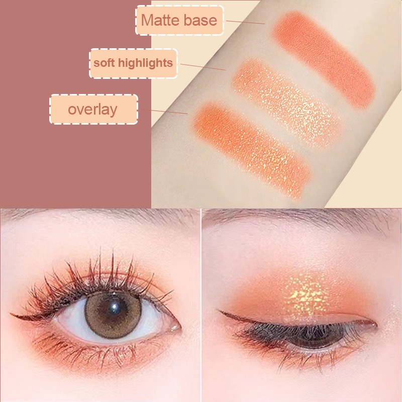 Bảng phấn mắt SUAKE 2 màu sắc tông lì và ánh nhũ 4g chất lượng cao