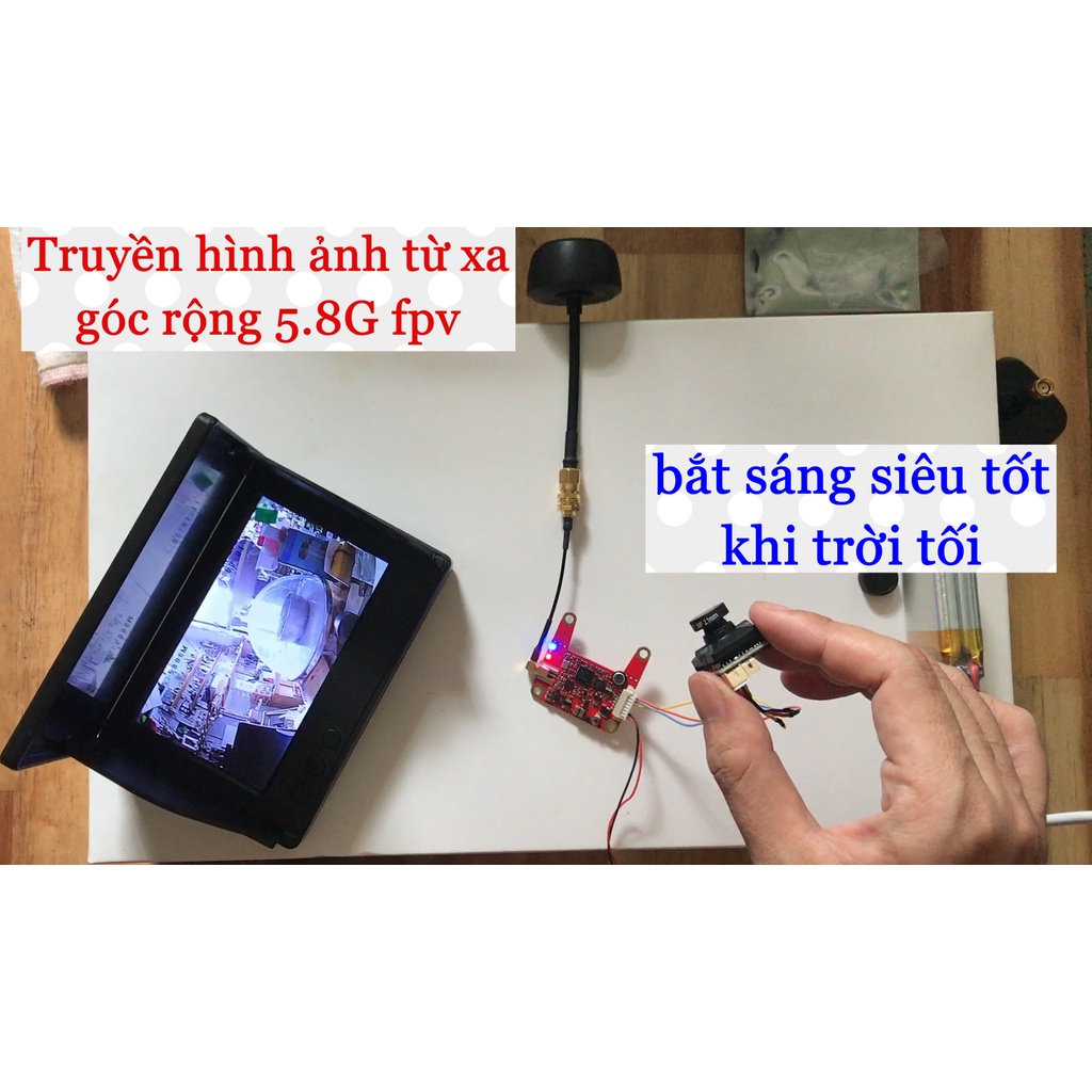 Combo fpv truyền hình ảnh từ xa 5.8G giành cho xe và máy bay