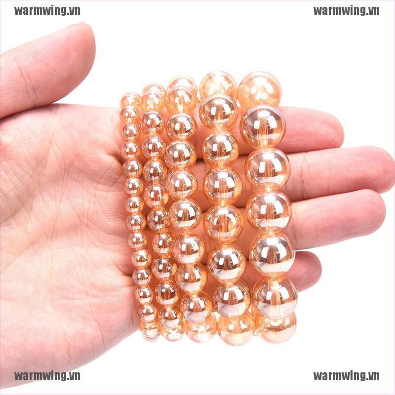 Vòng Tay Hạt Đá Hổ Phách Tự Nhiên 6mm - 14mm