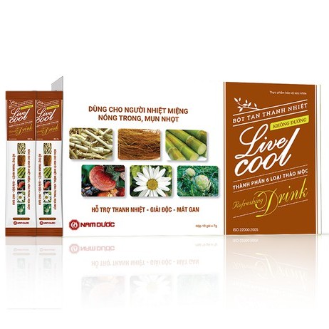 Live Cool bột tan thanh nhiệt hộp 10 gói