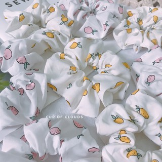 Buộc tóc scrunchies quả chanh
