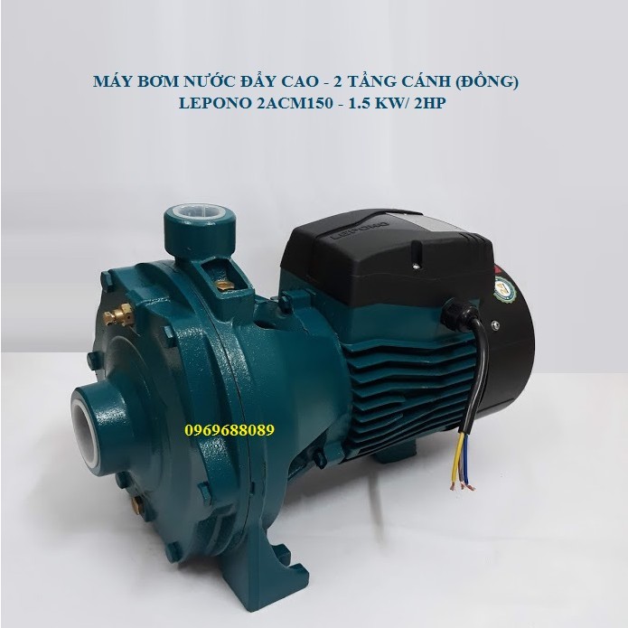 MÁY BƠM NƯỚC ĐẨY CAO 2 TẦNG CÁNH LEPONO 2ACM150 - 1.5 KW (Cánh đồng)