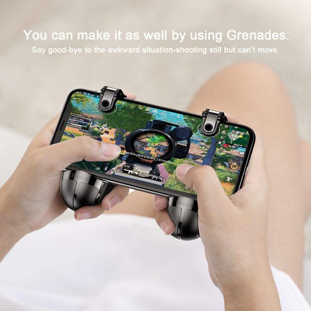 Tay Cầm Game Thương Hiệu Baseus L1R1 Có Nút Chơi Game PUBG Cho Smartphone Iphone , Samsung, Xiaomi..