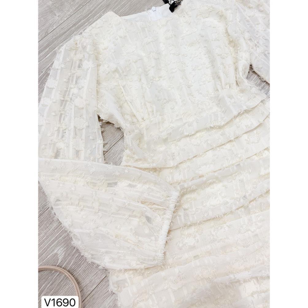 Váy kem đuôi cá V1690  - QUEEN SHOP DOLCE VIVA COLLECTION (ảnh người mẫu và ảnh trải sàn do shop tự chụp)  ྇