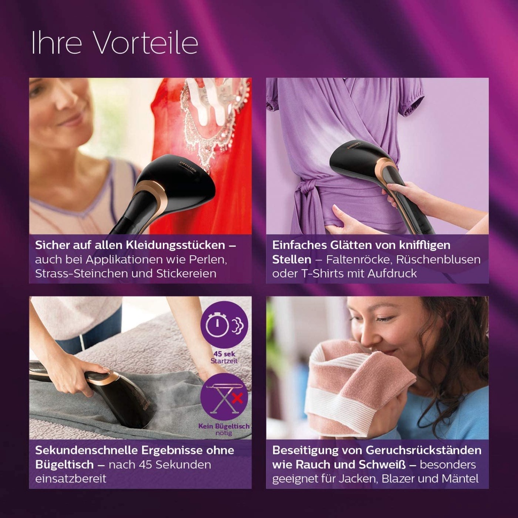 Bàn là ủi hơi nước cầm tay Philips GC365/80, GC362/80