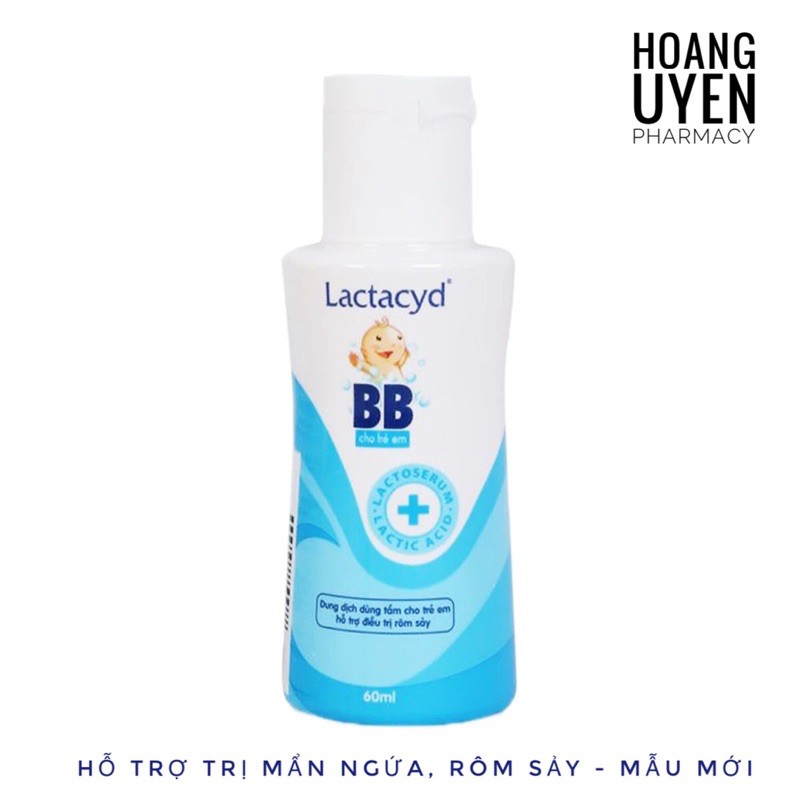 Sữa tắm bé Lactacyd Bb chai 60ml mẫu mới