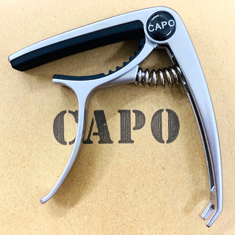 Capo Guitar Acoustic Cao Cấp I Capo màu bạc lò xo chất lượng có chốt nhổ dây 2 trong 1