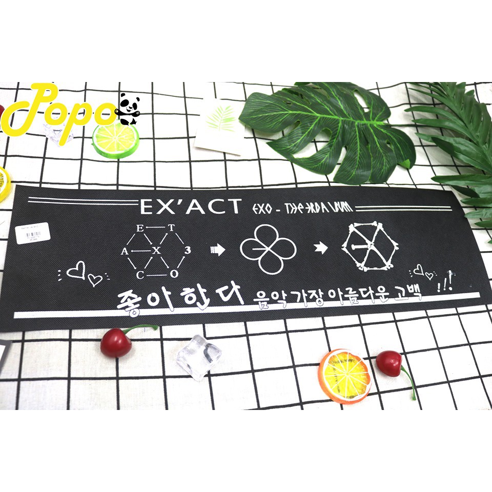 Banner vải cổ vũ EXO