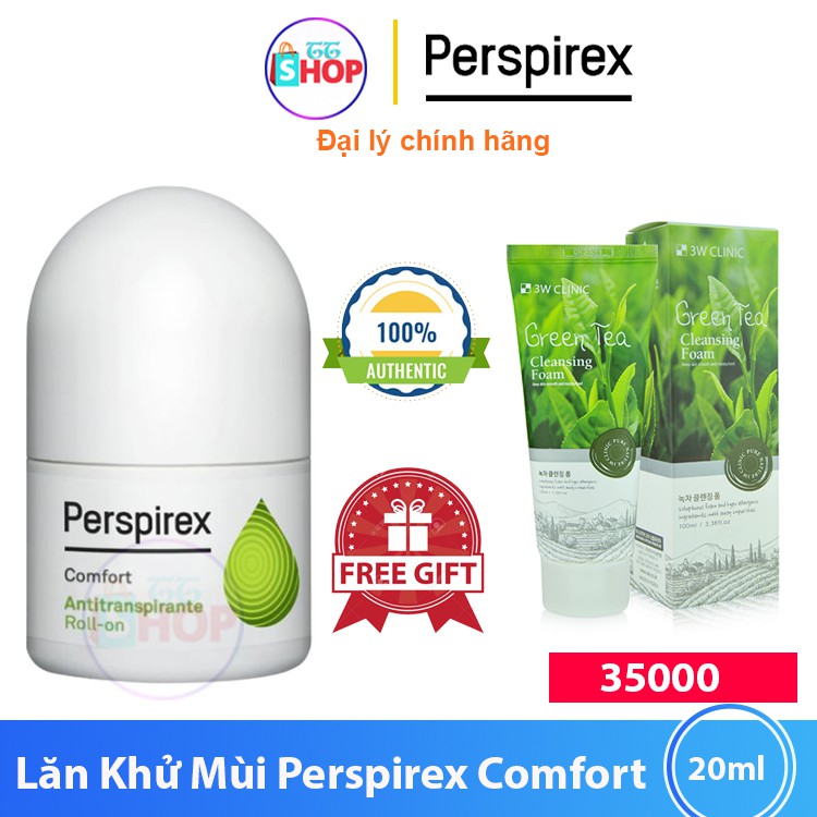 Lăn Khử Mùi Perspirex Comfort Roll-On Khử Mồ Hôi Cho Da Nhạy Cảm 20ml ttshop