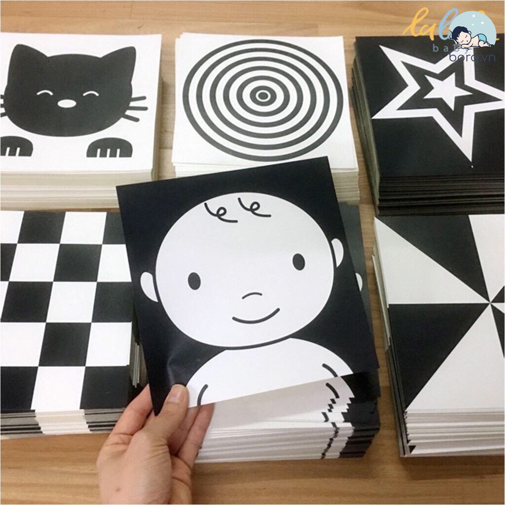 Thẻ kích thích thị giác cho bé sơ sinh, thẻ decal dán tường