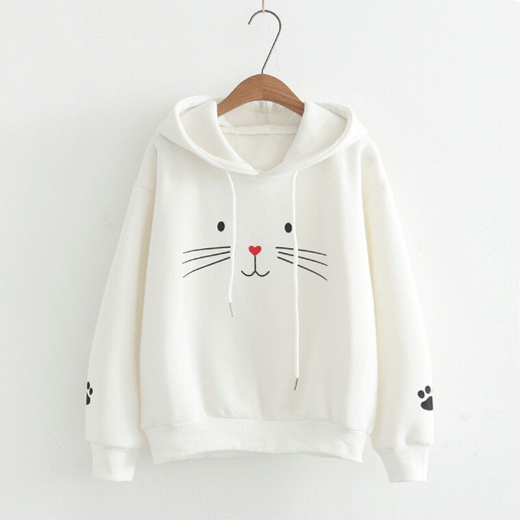 (Giá Sập Sàn) Áo Khoác Nỉ Hoodie H &amp; V Thời Trang Nữ Hình Cún Cute (Nhiều Màu)