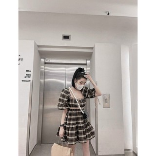 ĐẦM CARO CỔ U (KÈM VIDEO HÌNH THẬT)
