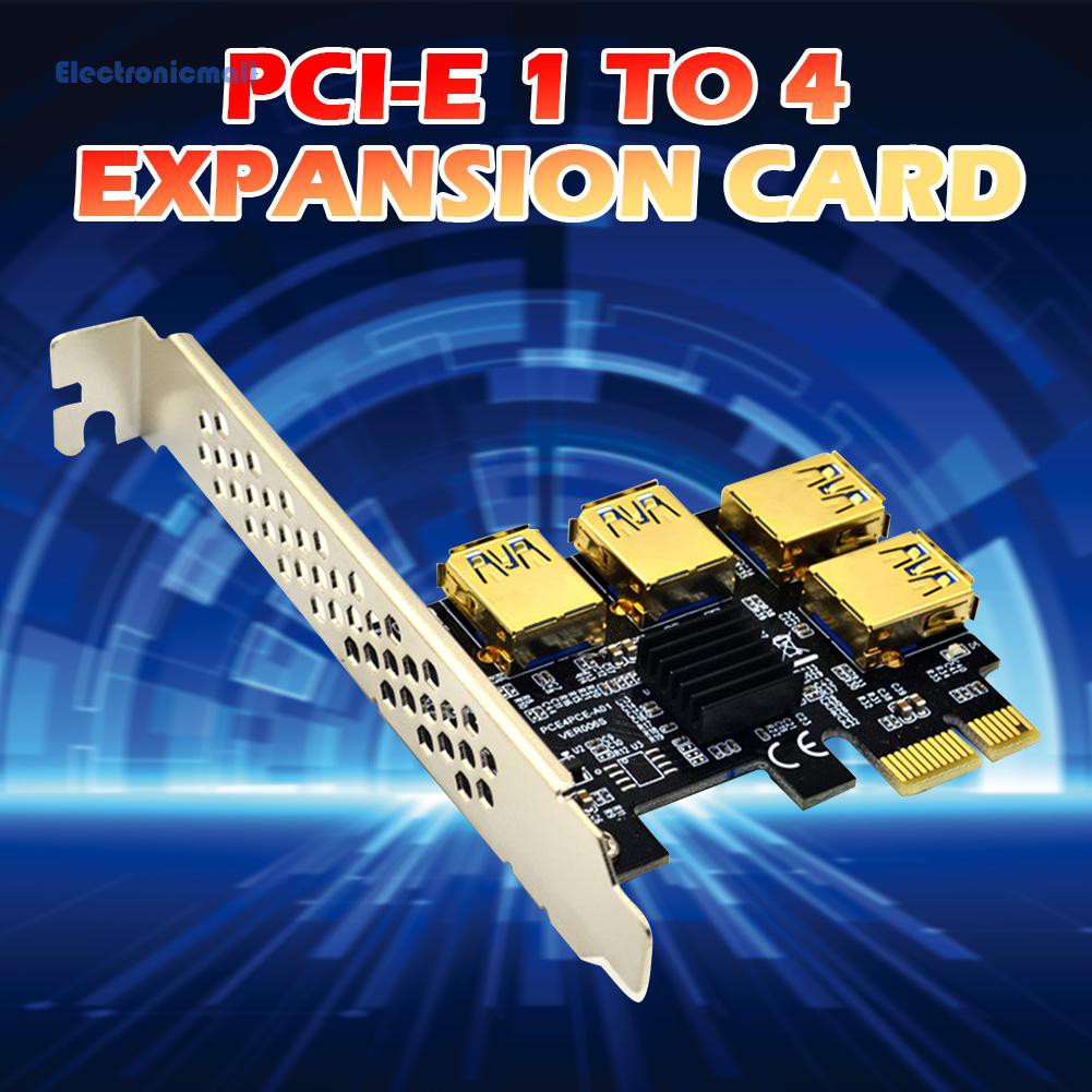 Card Chuyển Đổi Từ Pci-E Sang Pci-E 1x Sang 16x 1 Đến 4 Usb 3.0