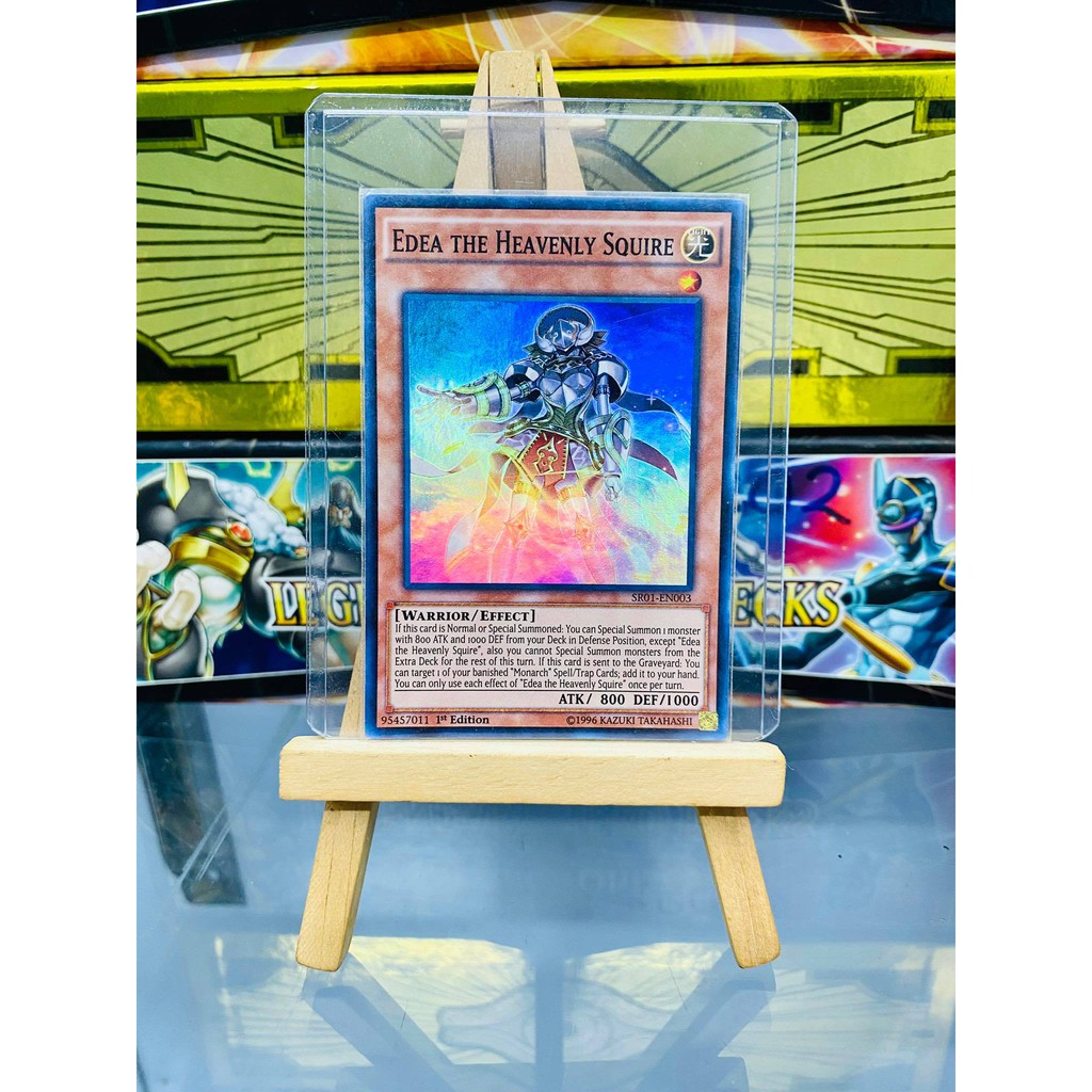 [ Dưa Hấu Yugioh ] Lá bài thẻ bài Edea the Heavenly Squire - Super Rare - Tặng bọc bài nhựa bảo quản