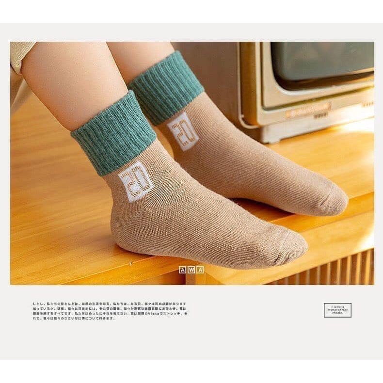 Tất trẻ em , tất vớ bé trai cao cổ chất cotton họa tiết sô 20 hàng TQXK cao cấp
