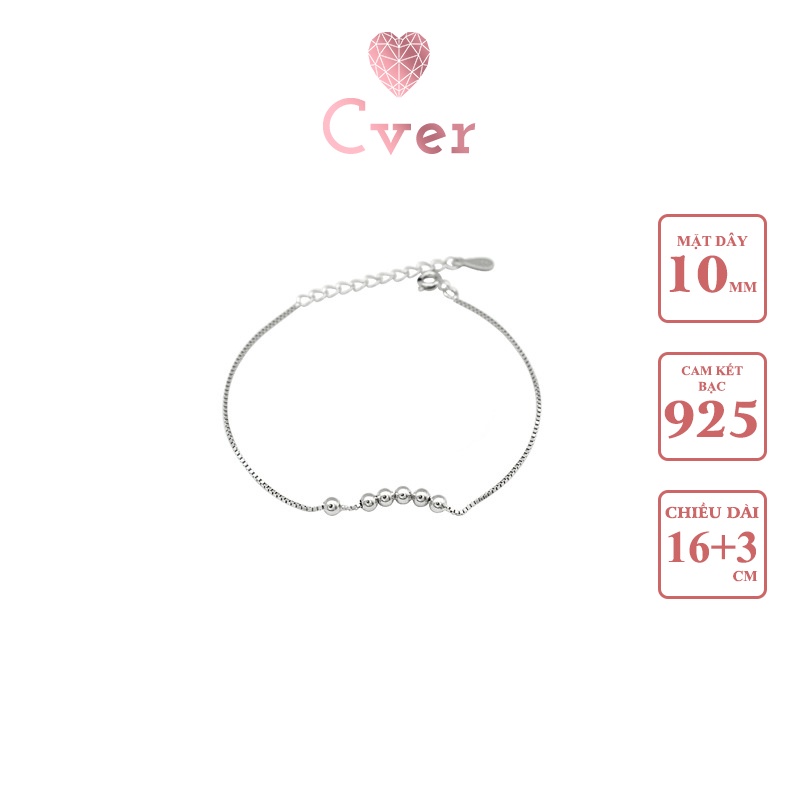 Lắc tay bạc Cver Silver S925 hạt bạc nhỏ xinh xắn, nhẹ nhàng LT-D22