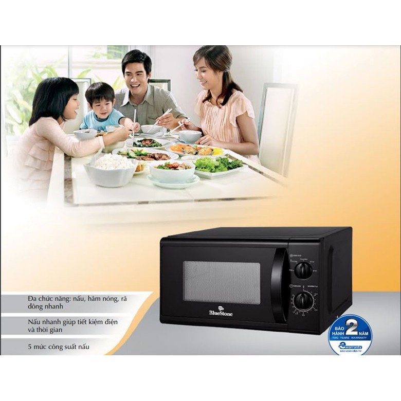 Lò vi sóng Bluestone MOB-7708B, Công suất 1050W, Dung tích 20L, bảo hành 24 tháng