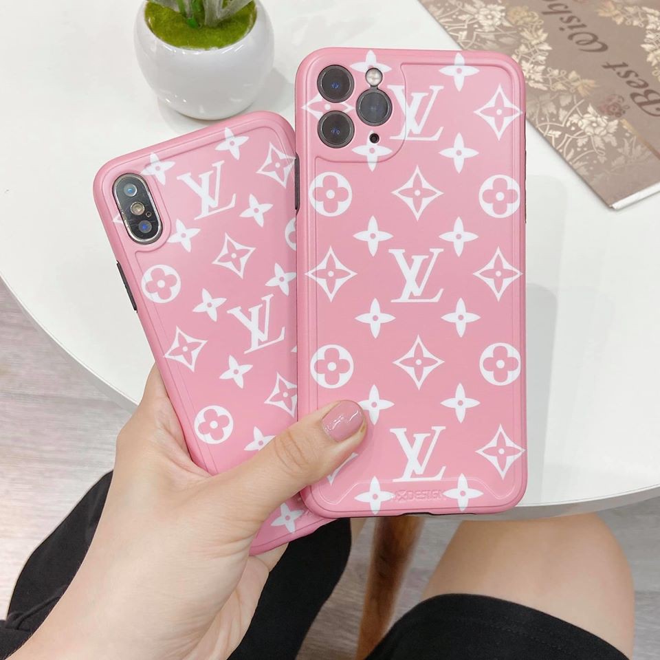 🌸 Ốp lưng iphone - Ốp iphone 🌸 IDM LV hồng full viền ip /6/6plus/6s/6splus/7/7plus/8/8plus/x/xs/11/12/pro/max/plus/pro