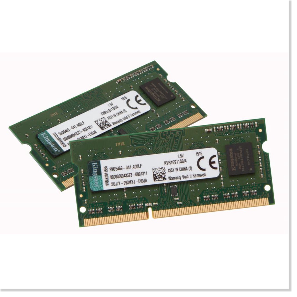 ✔️ RAM Laptop Kingston 4GB DDR3 1600MHz PC3-12800 1.5V Dùng Cho Macbook Máy Tính Xách Tay (BH 36 Tháng 1 Đổi 1)