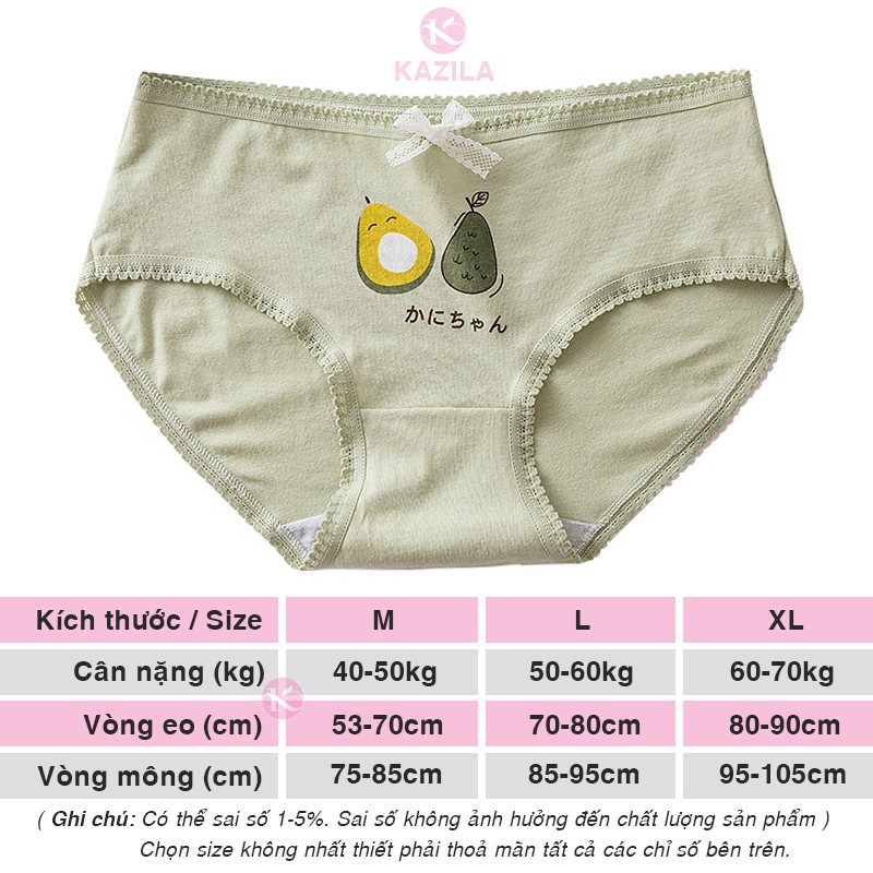 Quần lót nữ hình quả bơ dễ thương, quần lót cotton xuất Nhật Kazila QLH7 | BigBuy360 - bigbuy360.vn