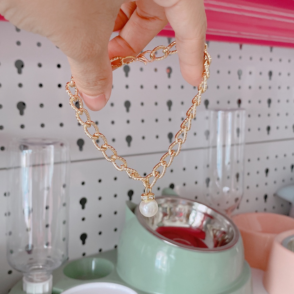 vòng cổ xích vàng cho chó mèo bao sang xịn mịn thơm rất ngầu